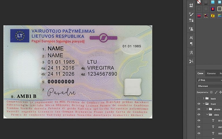 Lithuania Driver License